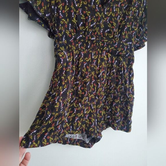 Free people meet Virginia Romper fall leaf print womens size 4 - Picture 7 of 15